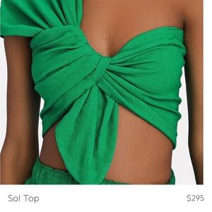 Just Bee Queen Tulum Skirt and matching top in emerald green.